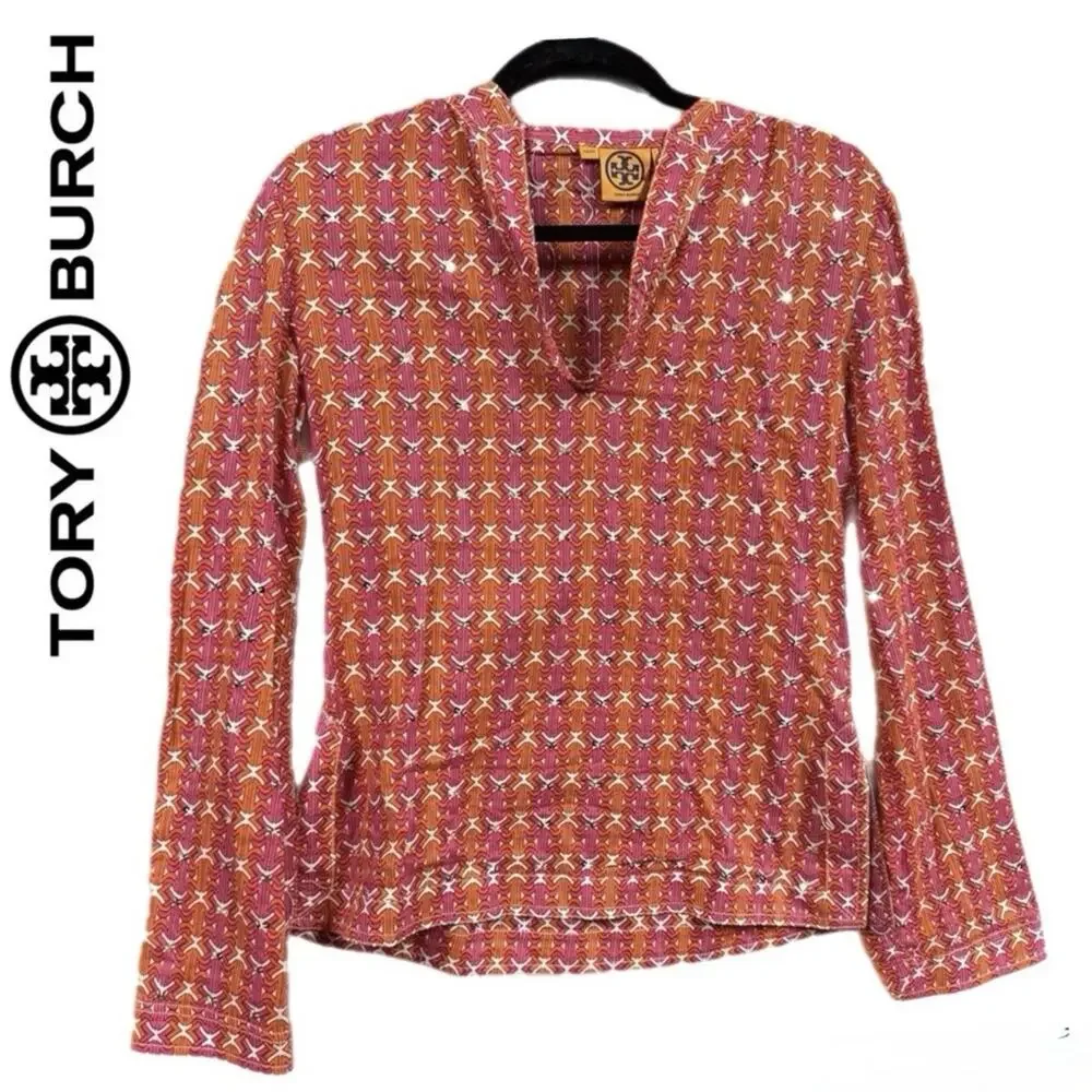 Tory Burch Stephanie Sequin Sparkle Blouse | Size 4